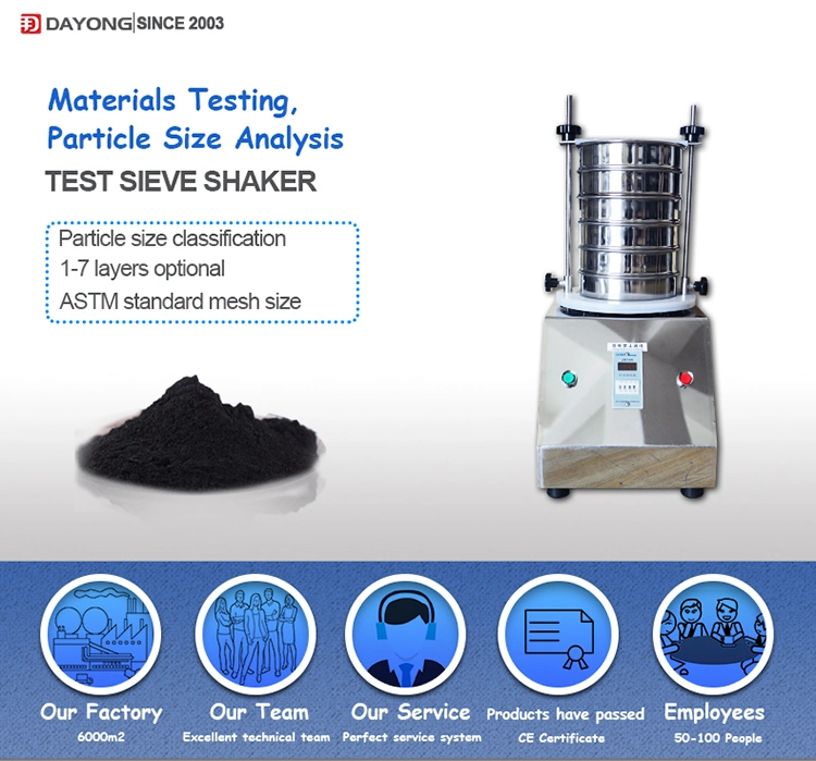 Dyjx Test Vibrating Screen Model 200 50dB/Lab Screening Laboratorium 1-8 Lapisan