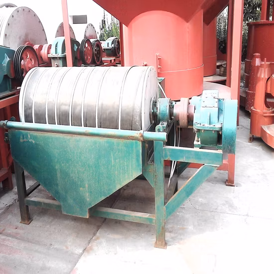 実験用磁気分離器を使用した珪砂の分離